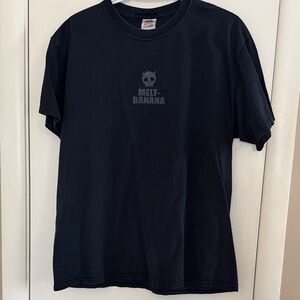 Mens Black Melt Banana Graphic T-Shirt